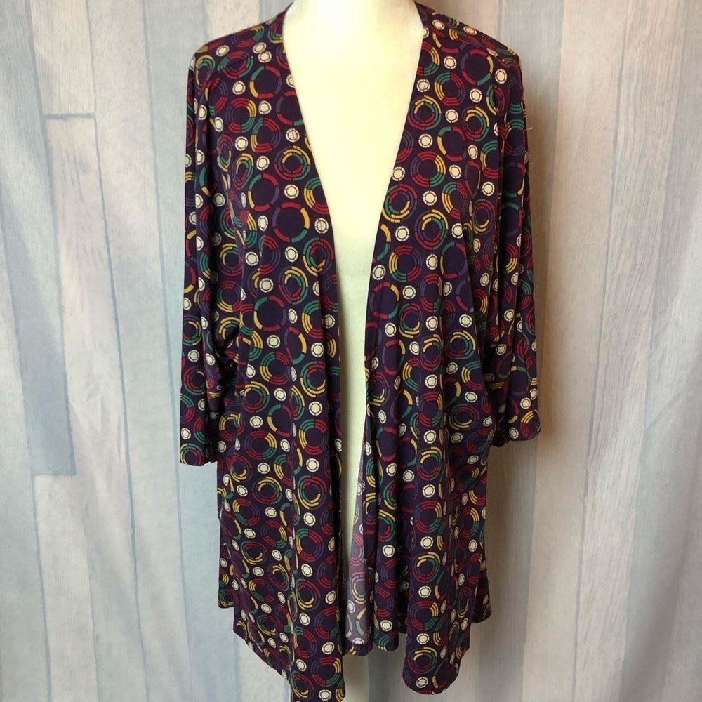 Lularoe Duster Cardigan Open Front GEOMETRIC PRINT